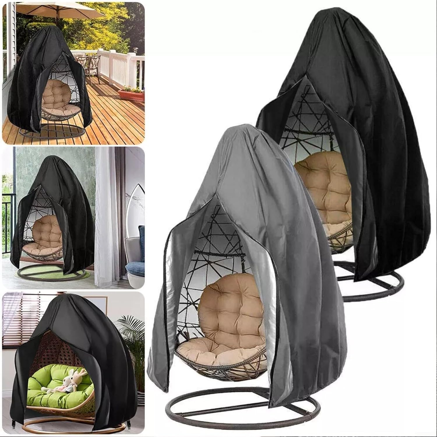 Funda para silla de huevos colgante Oxford 420D, impermeable y resistente al polvo, 230 x 200 cm