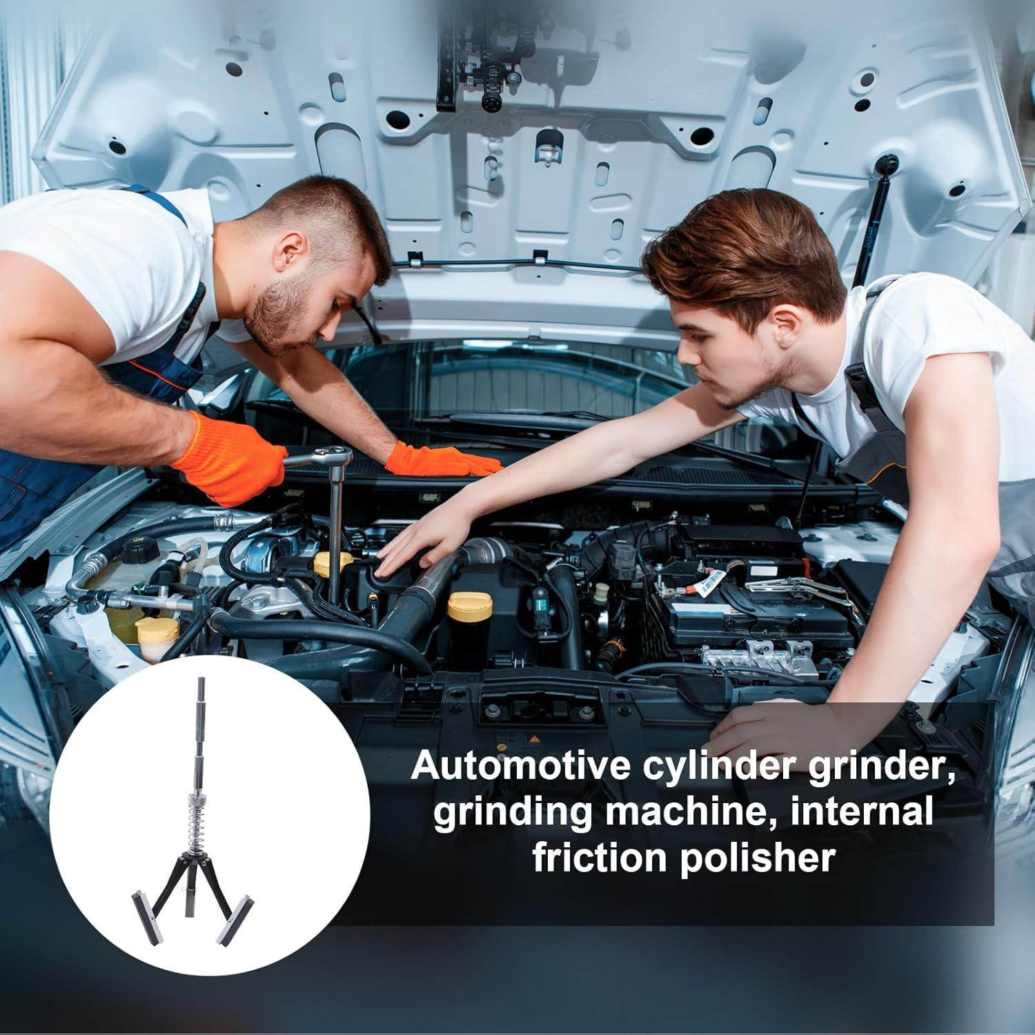 Cylinder Honing Tool – Three Jaw Adjustable | Automotive Engine Honing Tool For Cylinder Bore Refinishing, Durable Honings Equipment For Vehicle Repair, Suitable Car, RV, Truck, Sedan And Pickup