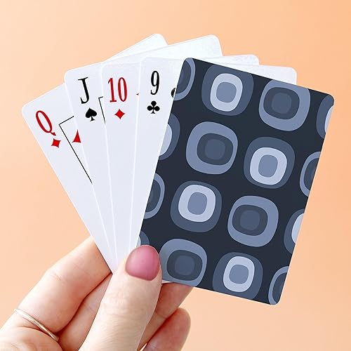 Miniatura 4 de CafePress MCM Abstract Pattern Slate Gray Standard Size Playing Cards