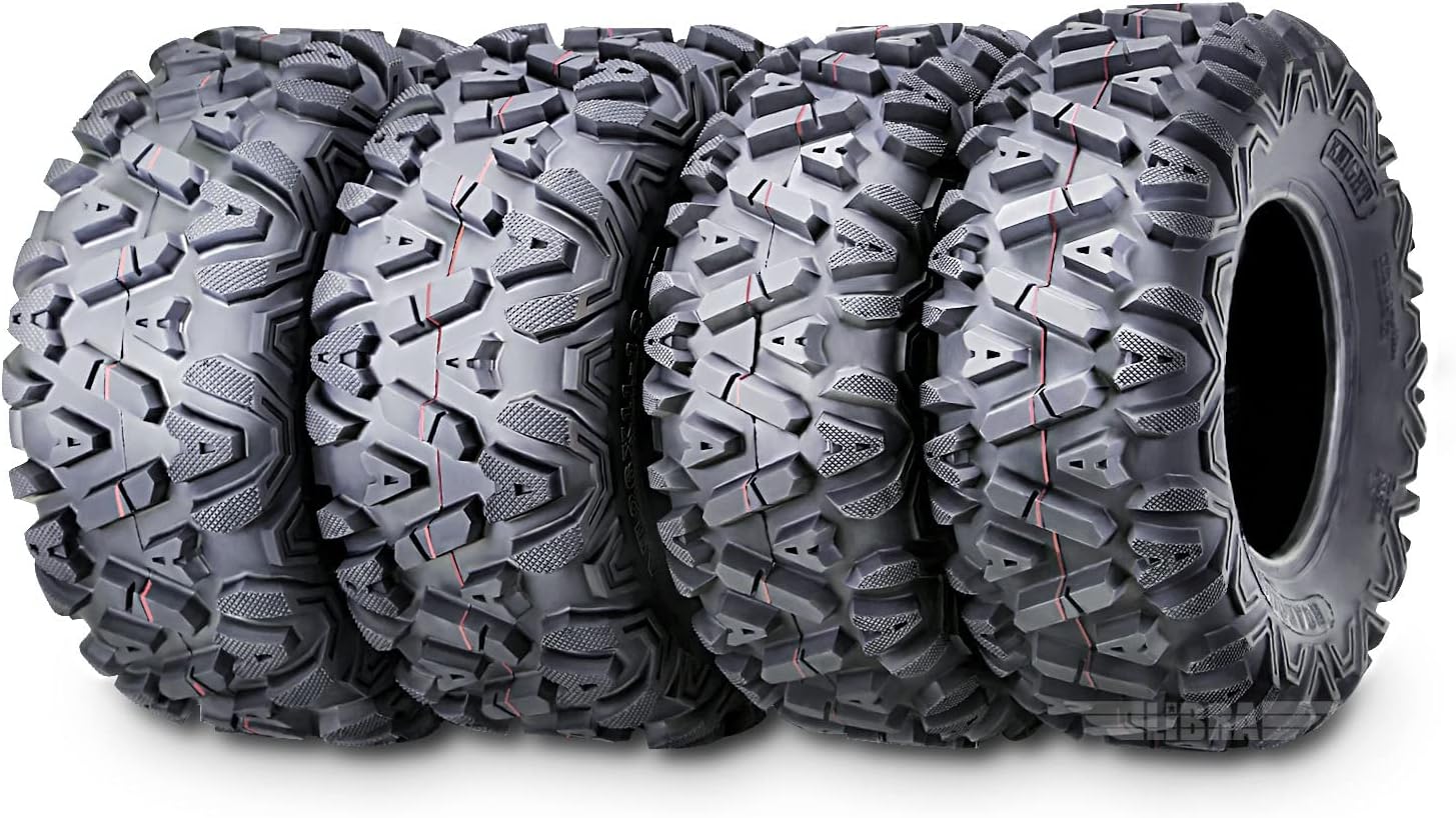 ROADGUIDER Full Set ATV UTV Tires 26x9-14 26x9x14 Front & 26x11-14 26x11x14 Rear 6PR Mud Tire