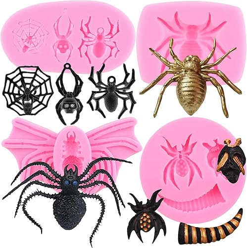 Miniatura 10 de ZiXiang Moldes de silicona de cabeza de toro, molde de fondant de cabeza de calavera, molde de hueso de esqueleto, cabeza de cuervo, calavera de