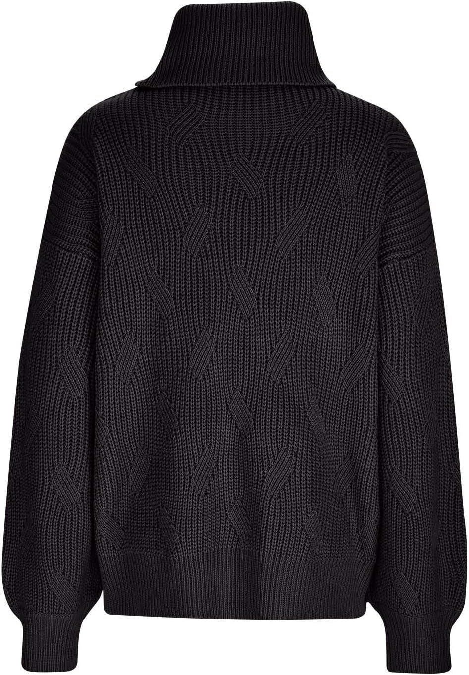 Womens Turtleneck Oversized Sweaters Chunky Long Sleeve Loose Casual Pullover 2023 Fashion Slouchy Knit Jumper Tops