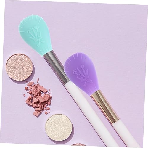 Miniatura 5 de FOMIYES Juego de 3 brochas de maquillaje para brochas de maquillaje, para viajes, aplicador de maquillaje de silicona, brochas de maquillaje de