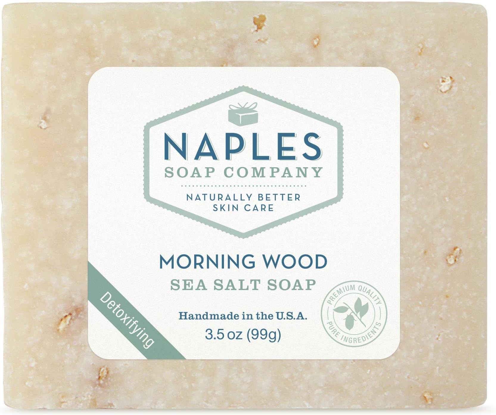 NAPLES SOAP COMPANYpH Balancing Sea Salt Soap Bar ââ‚¬â€œ Naturally Exfoliates and Moisturizes ââ‚¬â€œ No Harmful Ingredients ââ‚¬â€œ3.5 oz, Morning Wood
