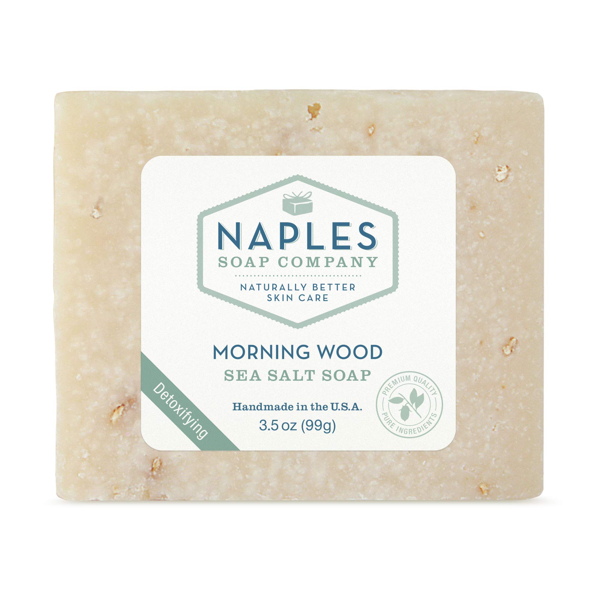 NAPLES SOAP COMPANYpH Balancing Sea Salt Soap Bar ââ‚¬â€œ Naturally Exfoliates and Moisturizes ââ‚¬â€œ No Harmful Ingredients ââ‚¬â€œ3.5 oz, Morning Wood
