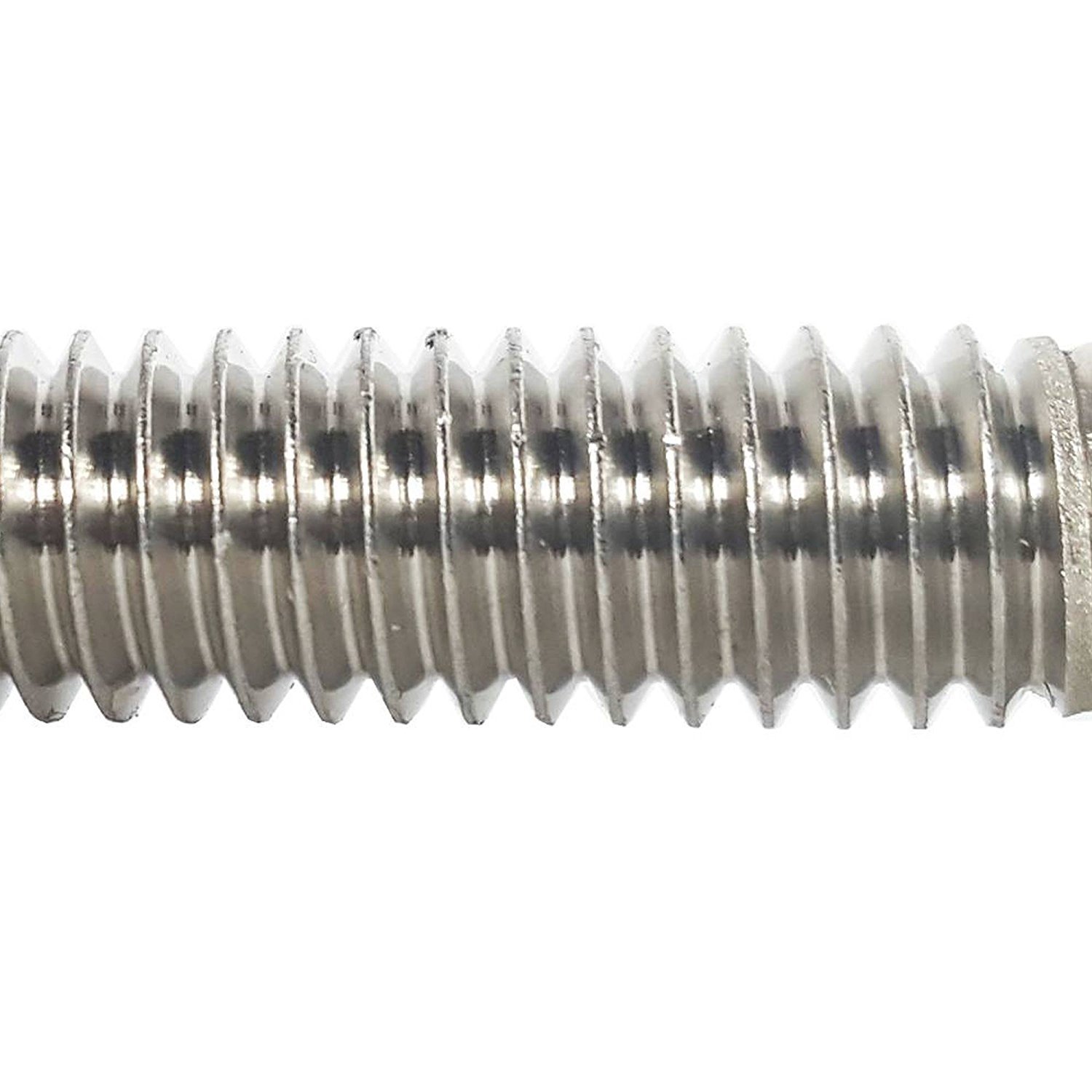 3/8-16 x 4-1/2" Hex Head Cap Screw Bolts, Stainless Steel 18-8, Full Thread, Plain Finish, Flat Point, Quantity 25 by Fastenere