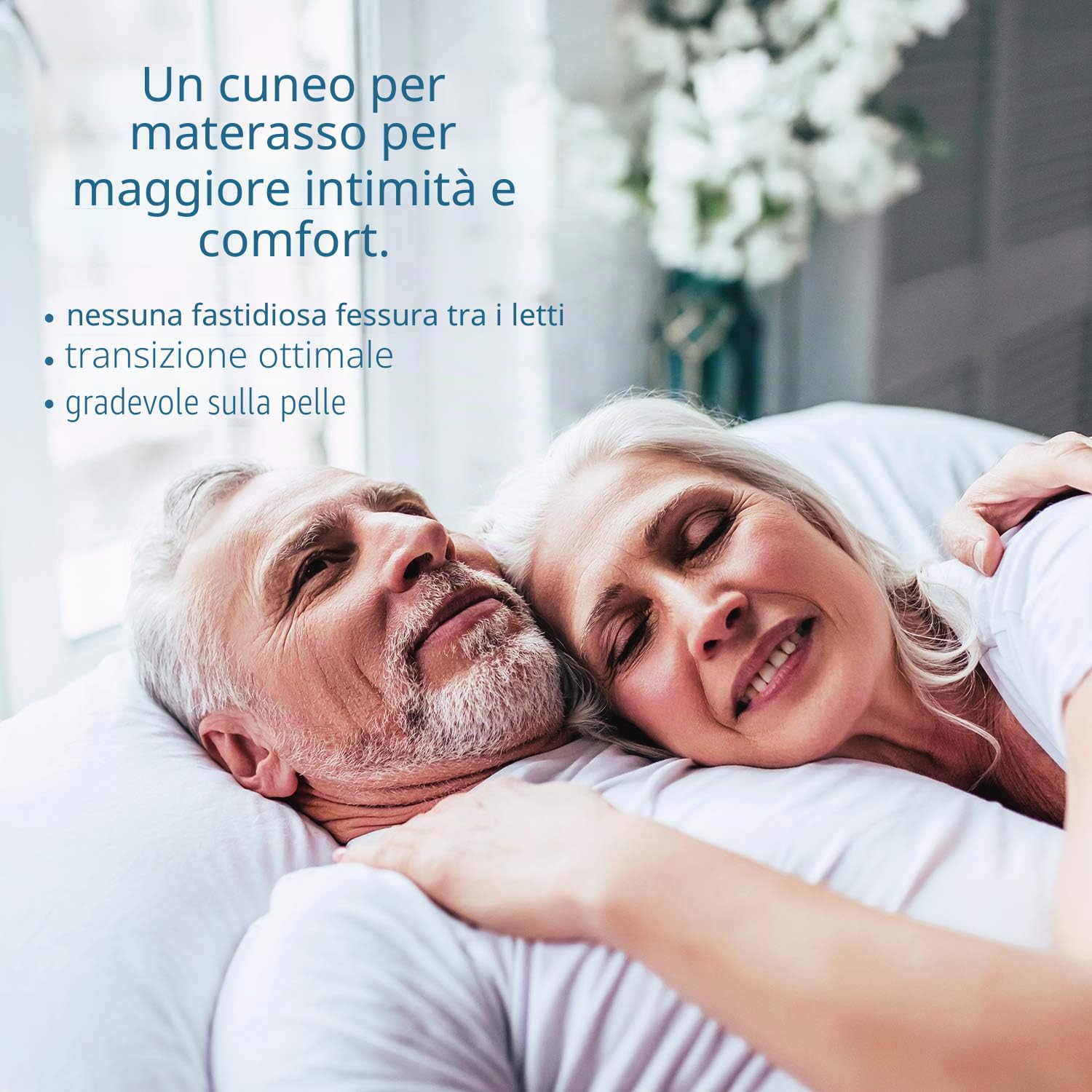 PROCAVE Unisci-materassi per Letto Matrimoniale, con Rivestimento Protettivo, 25 x 200 cm