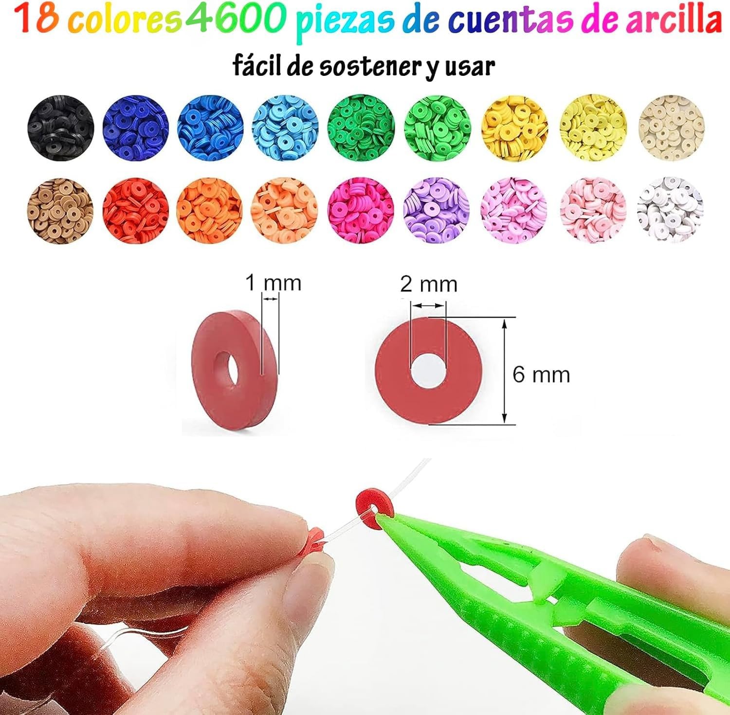 4200 Clay Beads Bracelet Making Kit, Very Tasteful Flat Beads for Friendship Jewelry Making, Heishi Polymer Beads with Charms, Gifts for Teen Girls, Crafts for 8-12 Years Old Girls 1