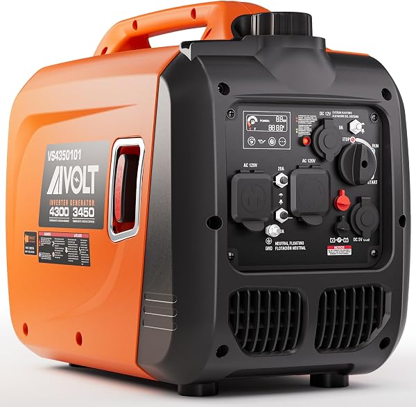 AIVOLT VS1400101 4300W Inverter Generator for RV and Camping
