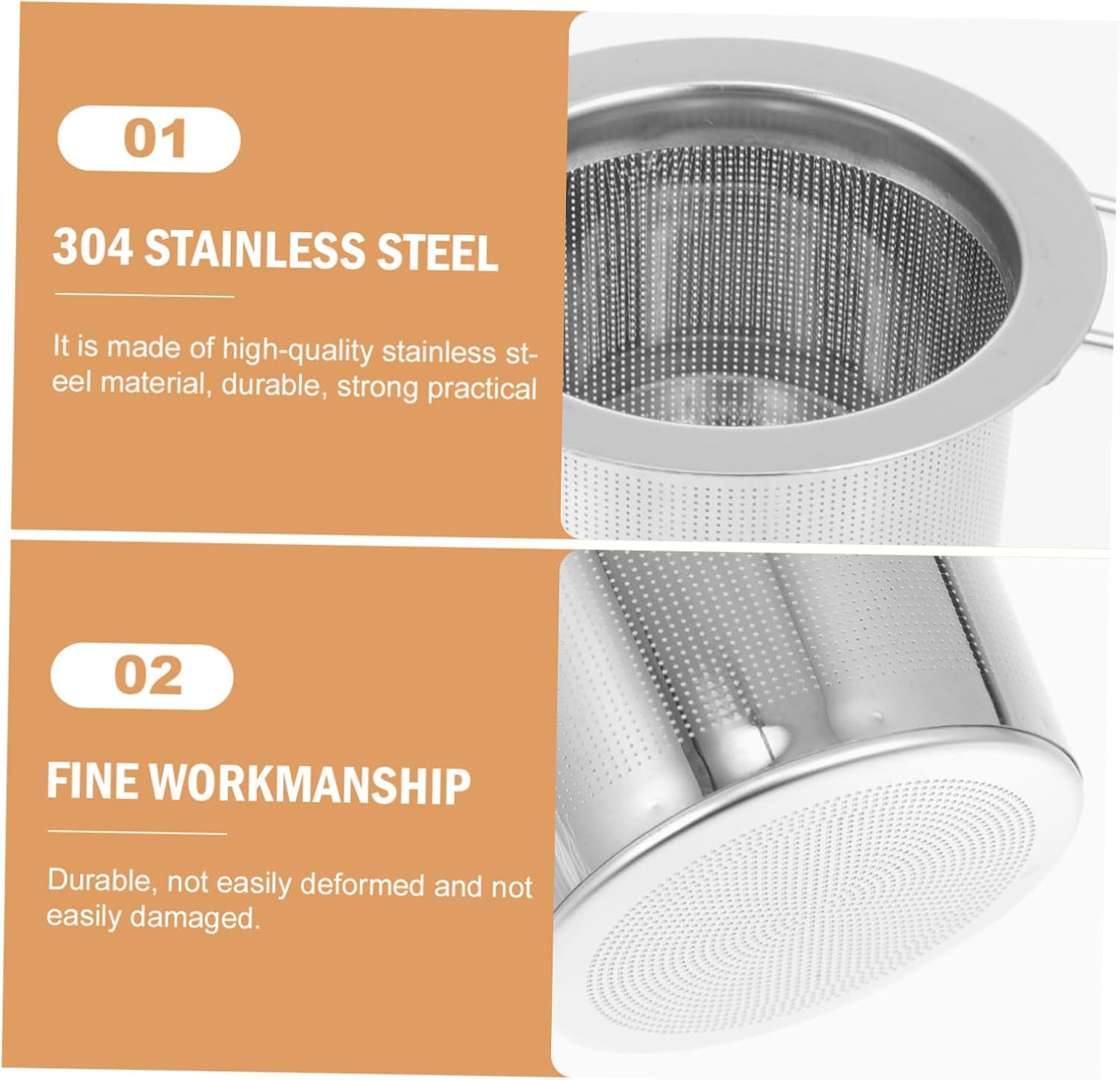 DECHOUS 6sets Stainless Steel Tea Strainer Strainer Tea Compatible Filter Straw for Tool