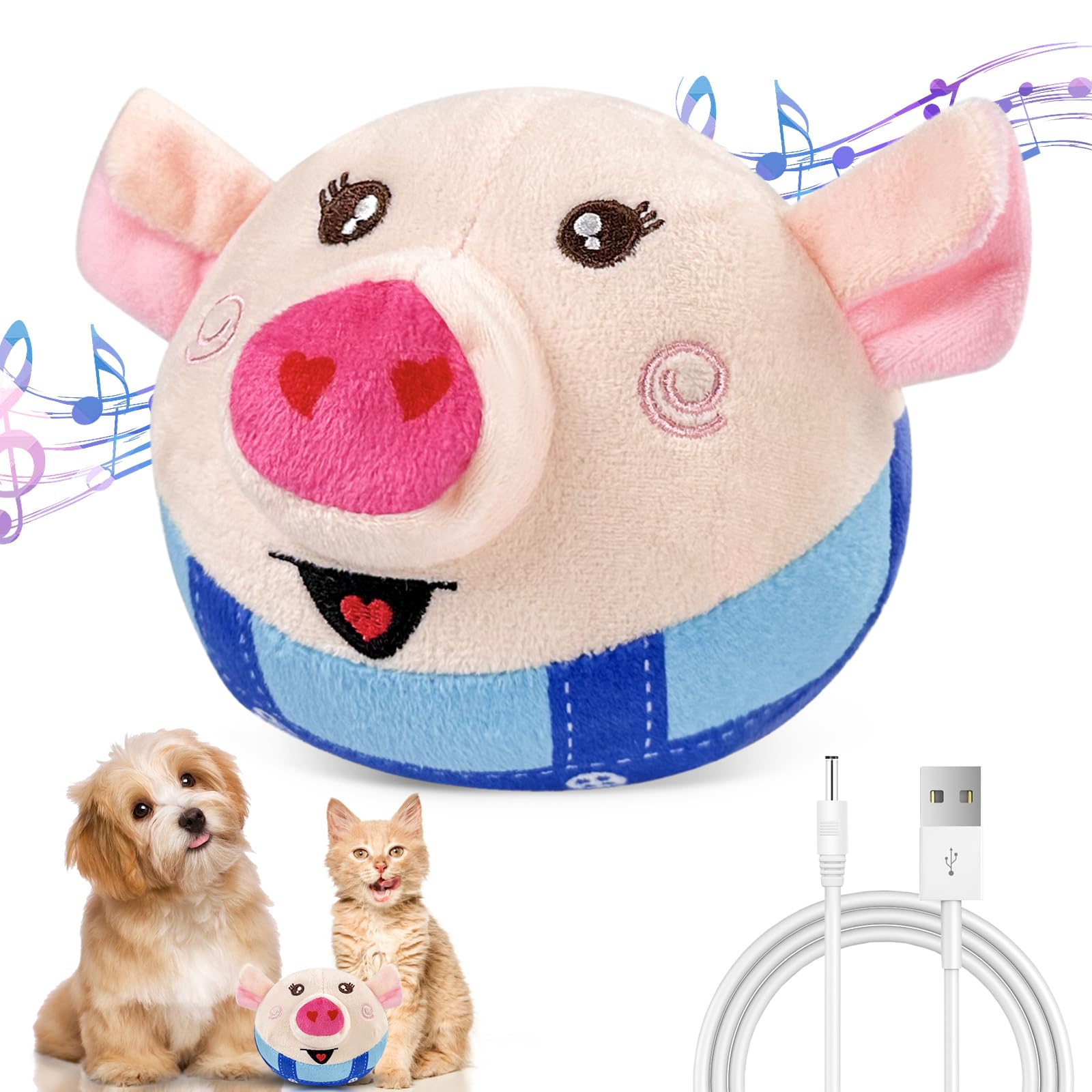 Juguetes Para Perros, Juguete Perro Pelota Interactiva Perro Pelota Perro, Active Moving Pet Plush Toy, Juguetes interactivos para Perros, Juguete de Peluche para Mascotas, Perros pequeños y Medianos