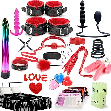 31pcs Vibrating Anal Beads Plug - Silicone Penis Cock Rings BDSM Gear
