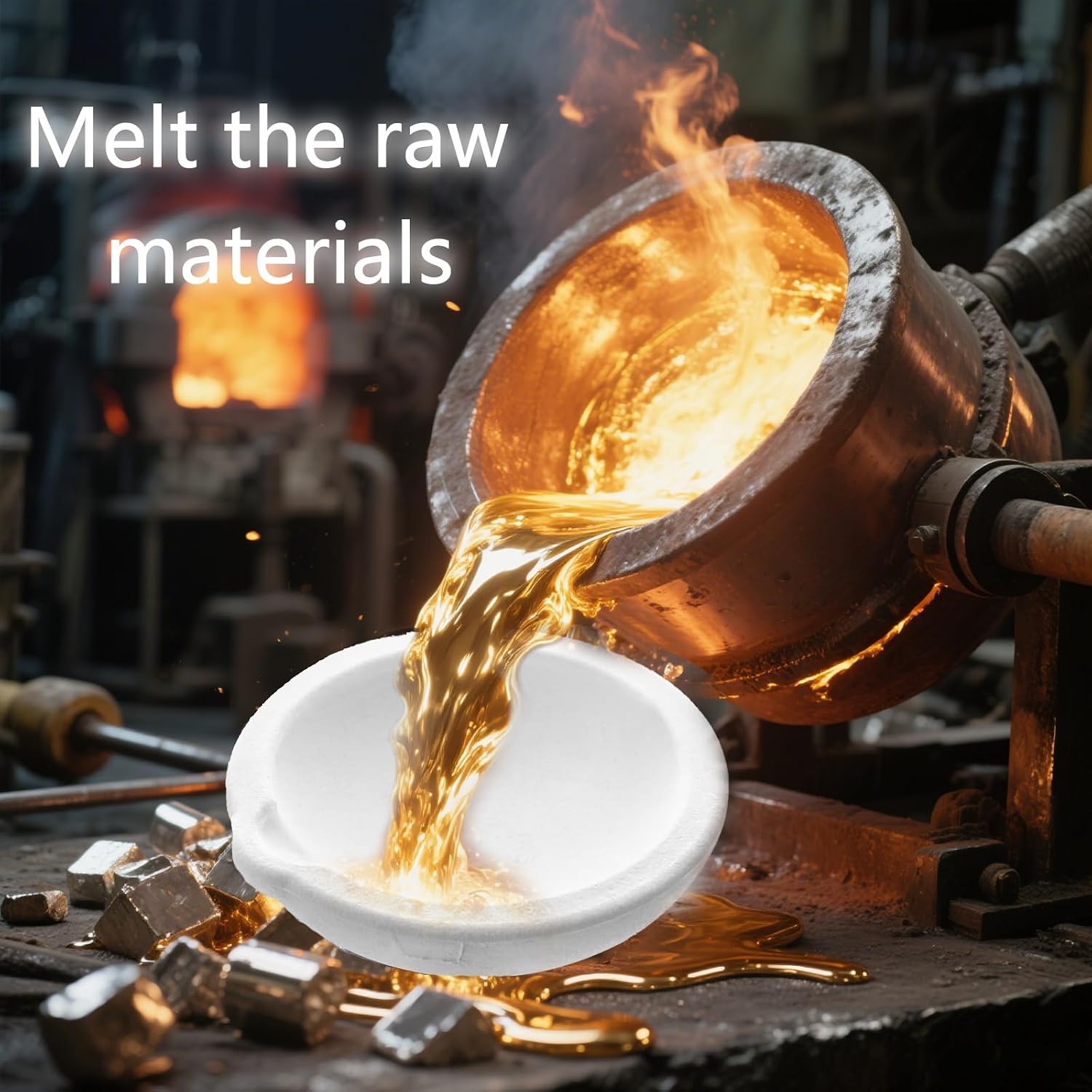 TAYCZGQL Ceramic Crucibles - Exceptionally Heat - Resistant for Laboratory Applications, Metal Melting, Chemical Analysis & Jewelry Making - Durable, Precise and Versatile