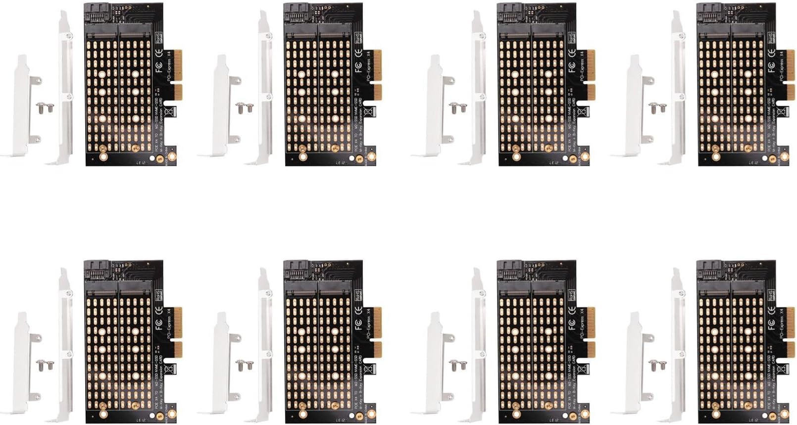 8X Pcie to M2/M.2 Adapter M.2 Ngff to Desktop Pcie X4 X8 X16 Nvme Sata Dual Ssd Pci Express Adapter Card
