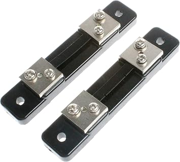 NOYITO 30 Amps 75mV Metal Shunt Resistor External Shunt for Current Ammeter Analog Panel Meter Pack of 2