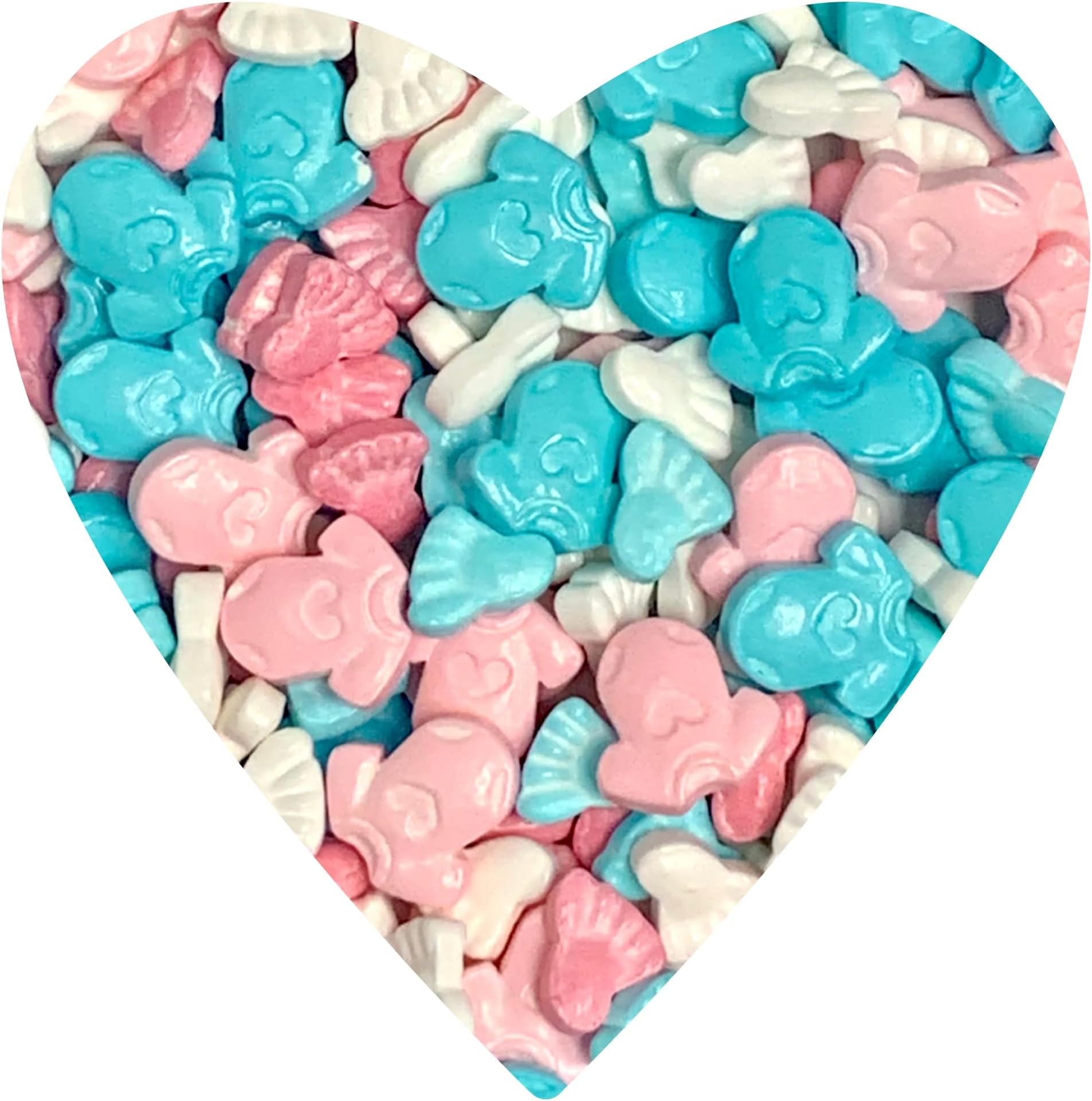 COOL MOM SPRINKLES Gender Reveal Baby Onesie & Feet Sprinkles (4 oz.) – Baby Shower Themed Sprinkles for Decorating Cakes, Cupcakes, Cookies & Desserts – Mixed in the USA/Gluten-Free