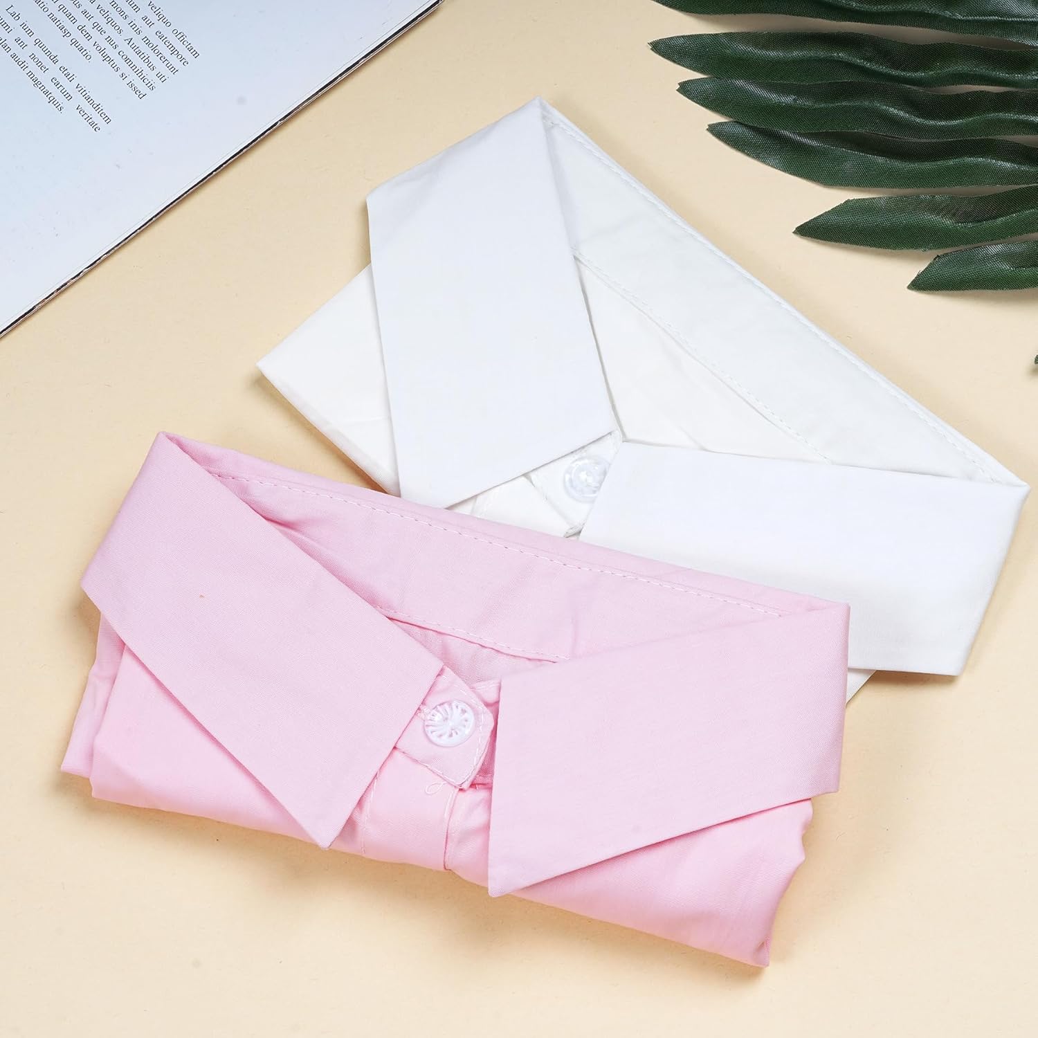 2 Pcs Fake Collar Detachable Dickey Collar Faux False Collar Half Shirts for Women Winter Christmas Graduation Daily - Image 5