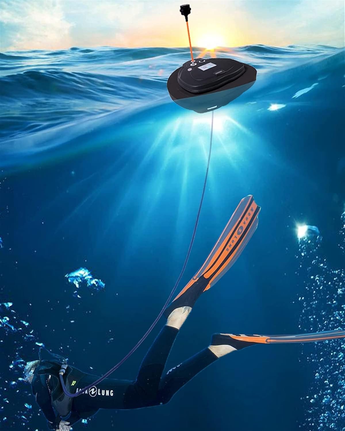 Wanlcc 2 7 5時間のダイビングベンチレーター 活性炭フィルター付きのポータブル充電式スキューバダイビングタンク バッテリー容量 mah 32 81フィートのダイビング深度 卸直営 Size Basic Version