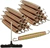 24 PCS Trampoline Springs 7 Inch Heavy-Duty Galvanized Steel Replacement Spring High Tensile Durable Trampoline Parts for Trampoline Spring High Tensile Replacement Kit with T-Hook