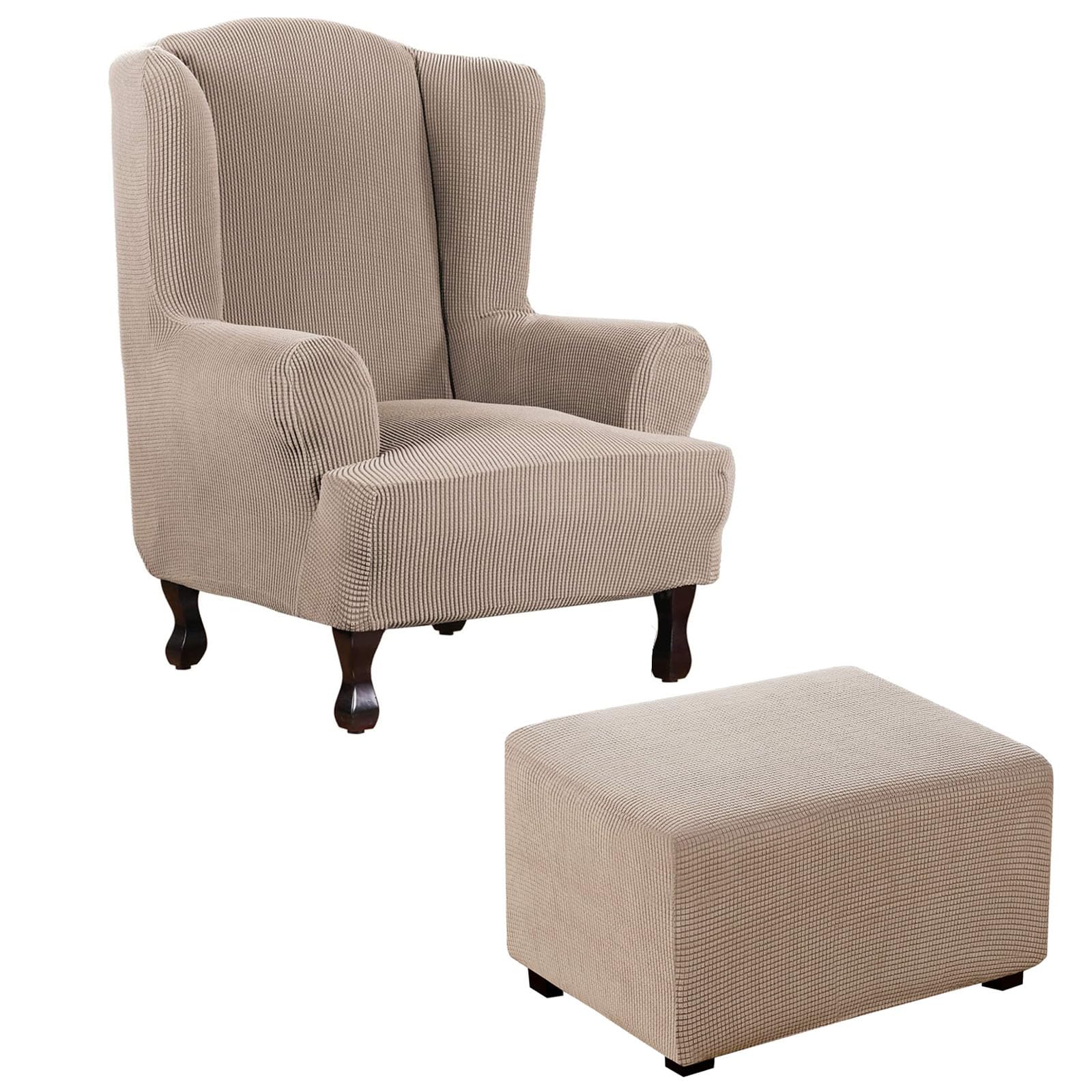 Housse de protection pour fauteuil ottoman kaki taille L
