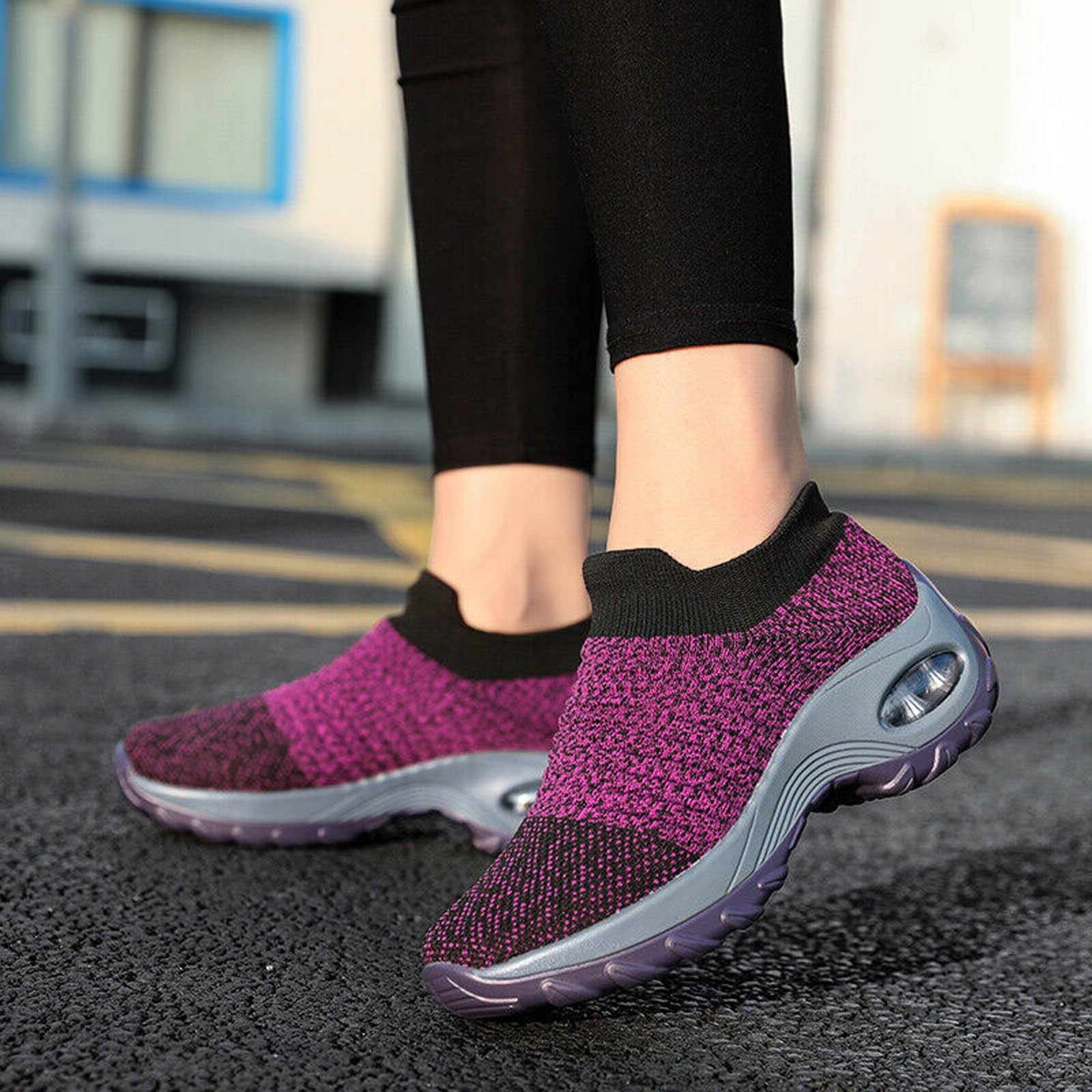 NNGOTD Damen Slip On Sneaker Turnschuhe Sportschuhe Bequeme Schlupfschuhe Outdoor Athletisch Sneaker für Gym Walking Jogging Laufen Basketball Frühling Sommer Leichtathletikschuhe