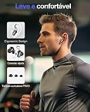 Fones de Ouvido Bluetooth Sem Fio 60 Horas de Reprodução Fones de Ouvido Esportivos IPX5 À Prova D'Água Fones de Ouvido de Graves Profundos para iOS Android, Preto — imagem 6