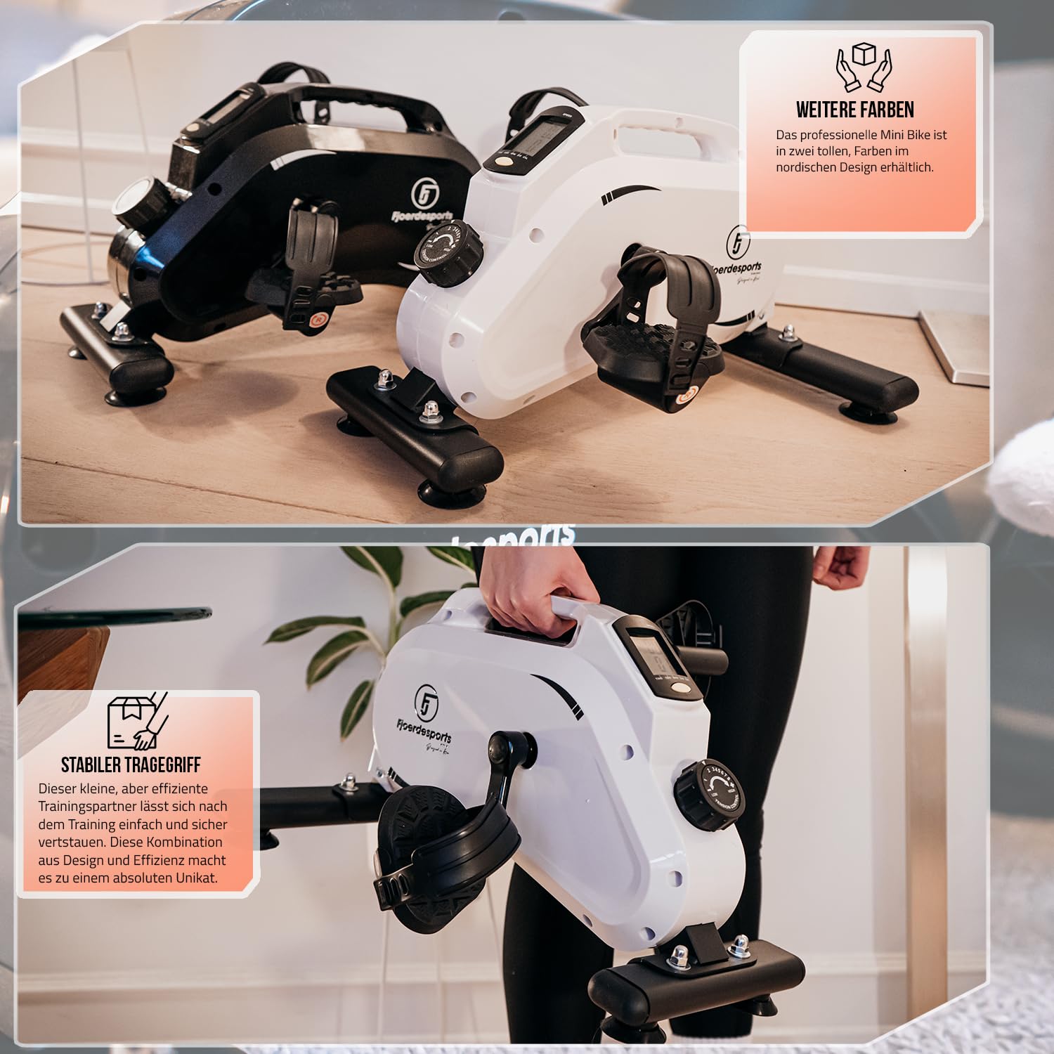 Arm- und Beintrainer, Mini-Heimtrainer, Bewegungstrainer, Training im Home-Office, mit Trainingsdisplay, Hometrainer, Verschiedene Widerstandsstufen, Seniorentrainer