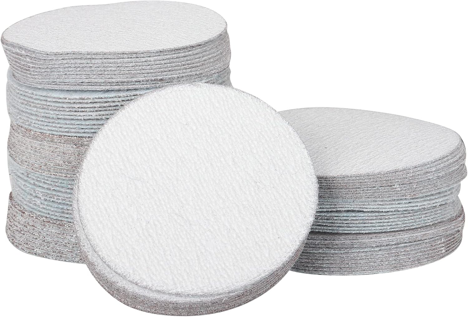 100 Pcs 3 Inch Premium Sanding Pads 80/100/180/240/400/800/1000 Grit White Coated Hook & Loop Sandpaper Disc for Mini Random Orbital Air Sander