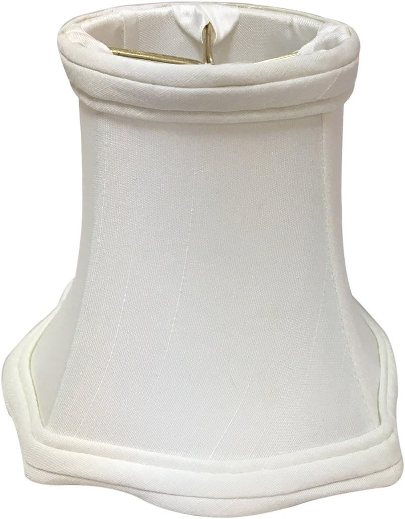 Royal Designs, Inc. CS-717WH-6 Fancy Square Bell Chandelier Shade, 3 x 5 x 4.5, White, 6-Pack