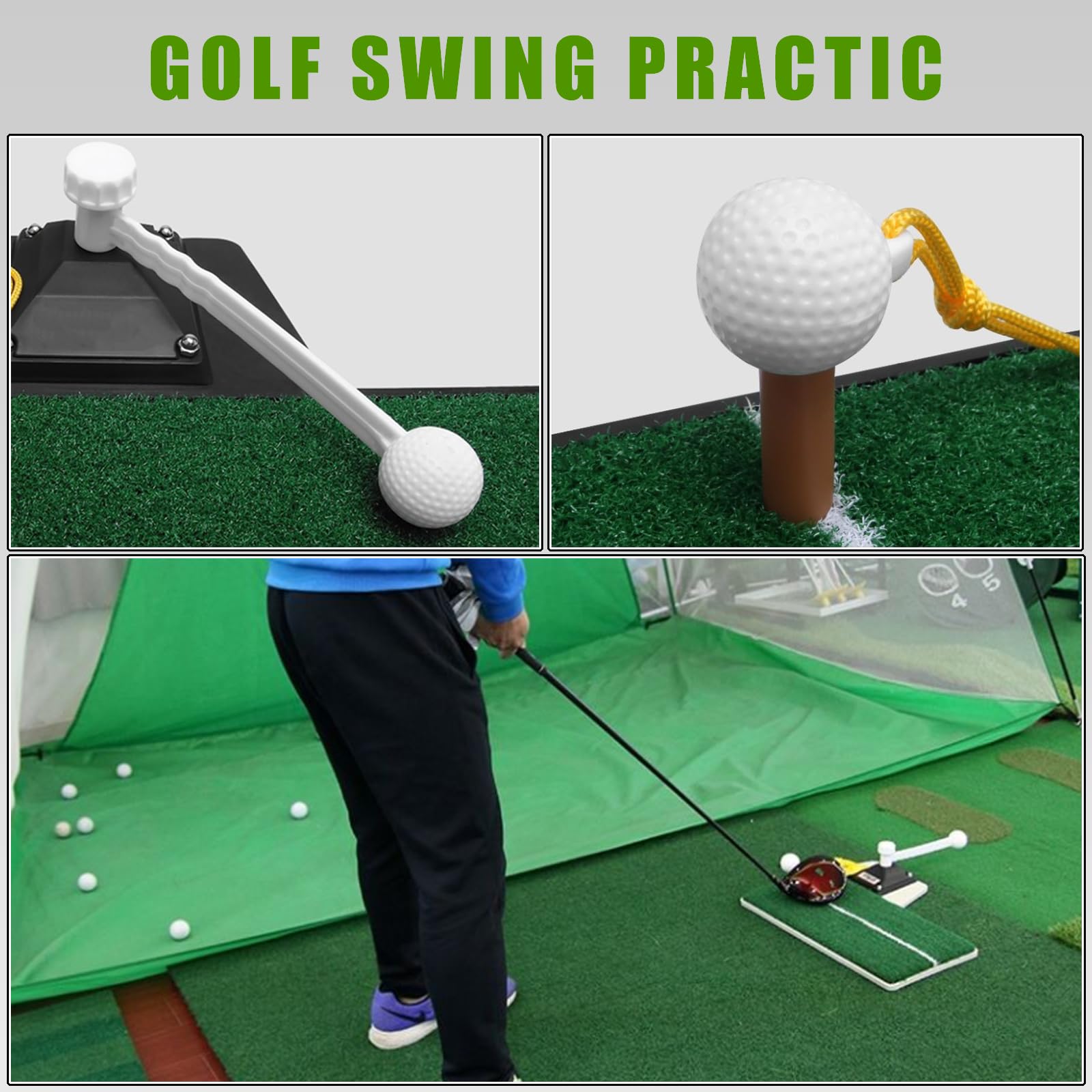 Amazon.com : JINEKU 3-in-1 Golf Practice Device - Swing, Putt