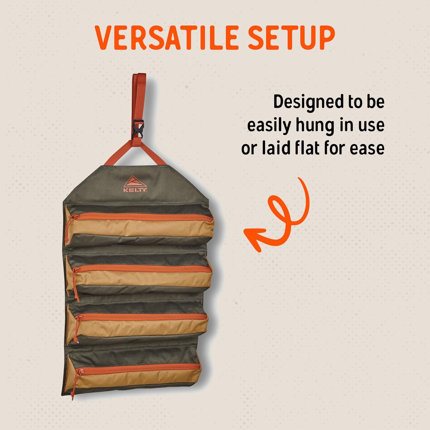 Kelty Chef Roll – Kitchen Basics Organization Kit for Cooking Tools, Knives, Deep Zippered Pockets, Rollup Storage