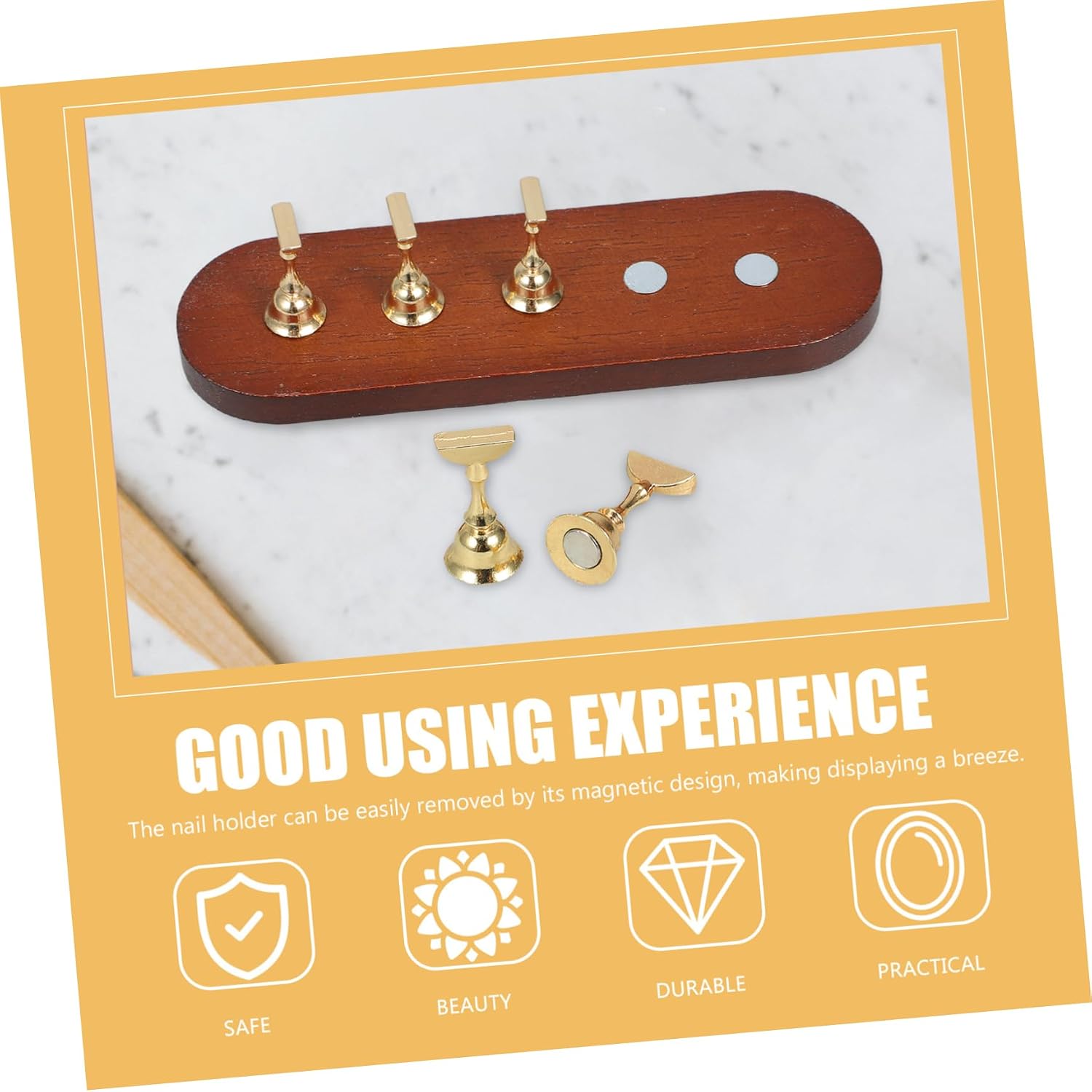 Wood Nail Display Stand for Practice and Decorating Xmas image 2