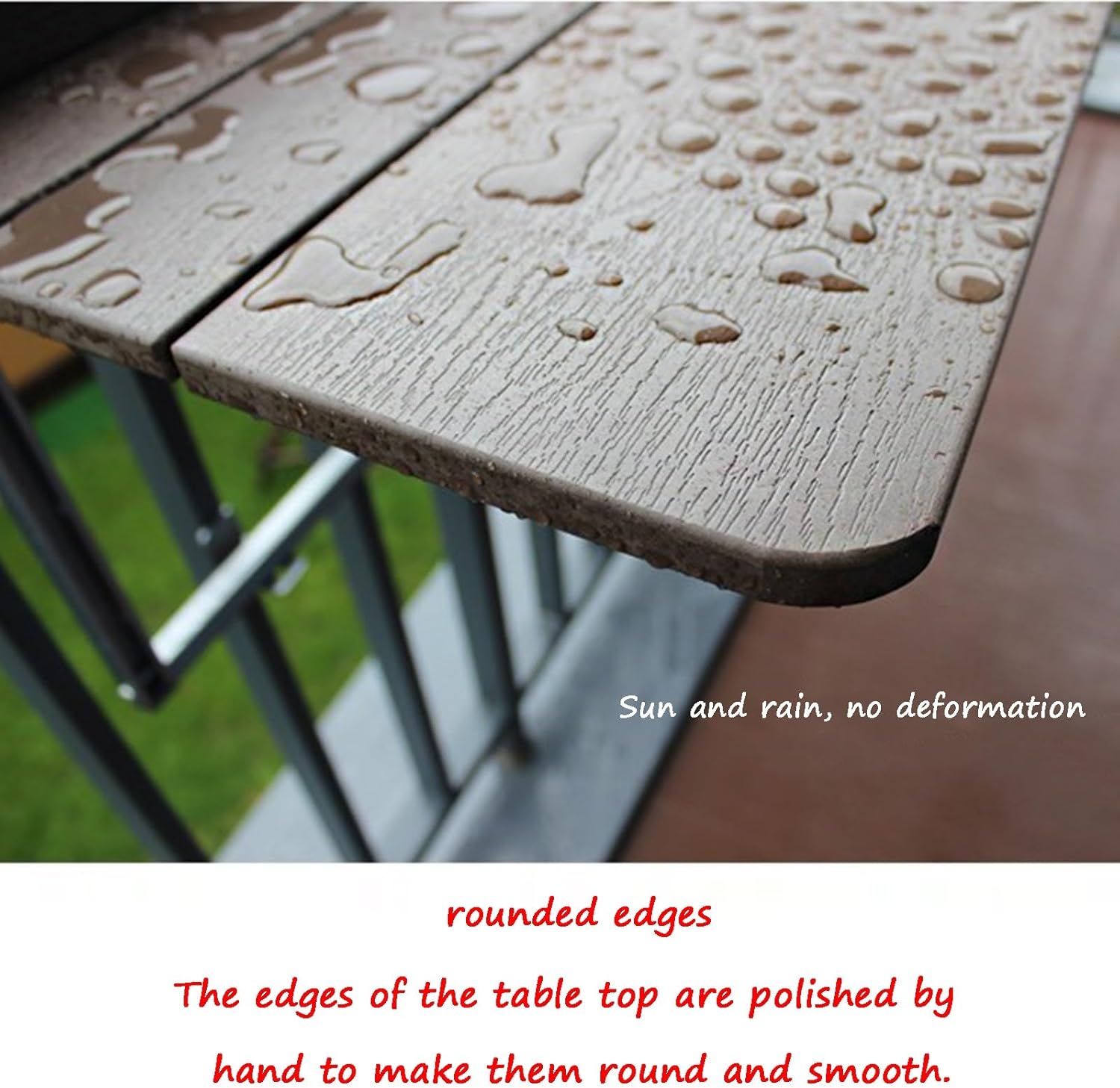 Adjustable Height Balcony Hanging Table - Foldable Railing Table for Patio - Multi-Functional Outdoor Bar Table (39.4" x 14.6") - Perfect for Small Spaces