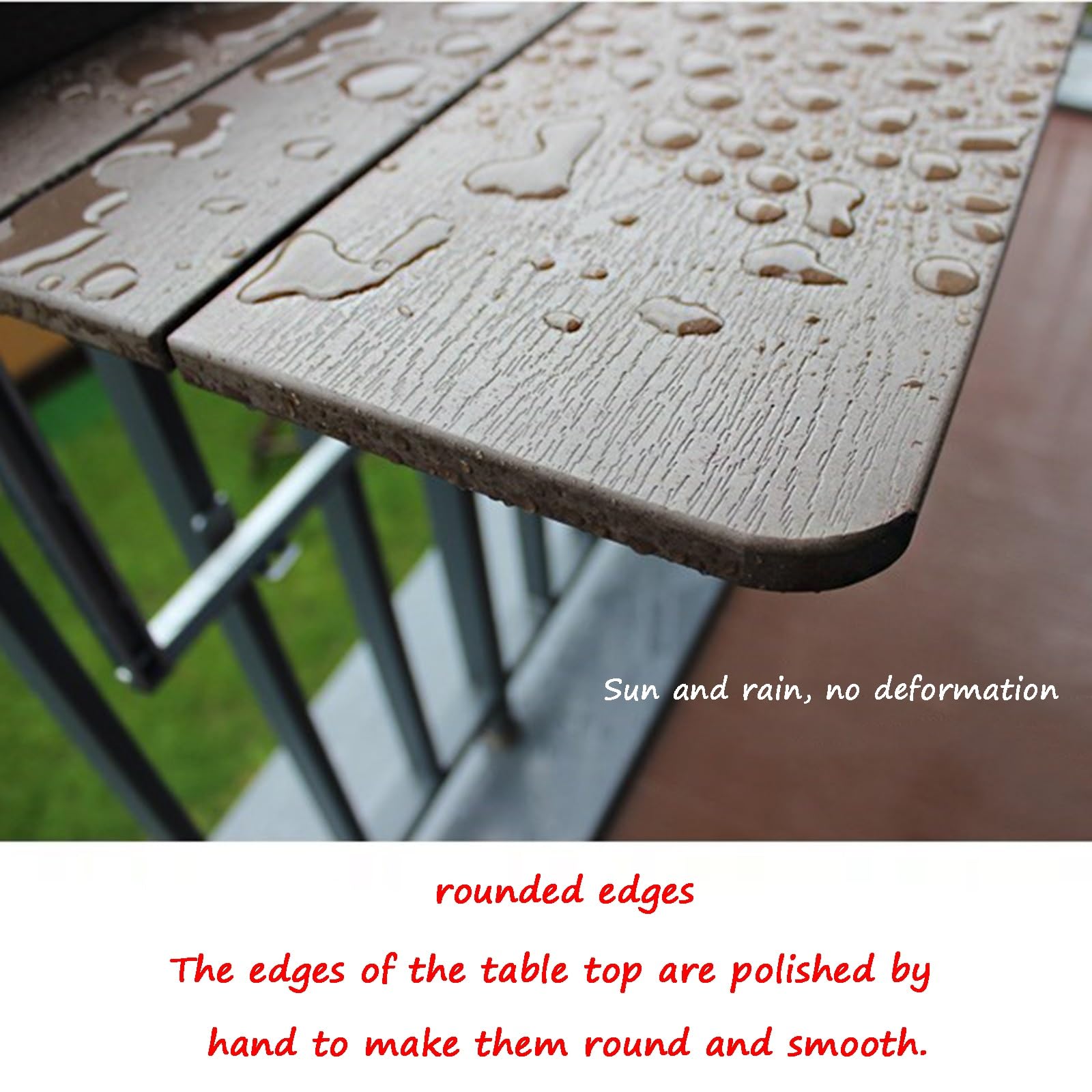 Mesa Plegable para balcón o terraza - Mesa Auxiliar Colgante de Aluminio para Patio, Ideal para terrazas y barandillas, Mesa de Bar Que Ahorra Espacio (120 x 27 cm) Espacios