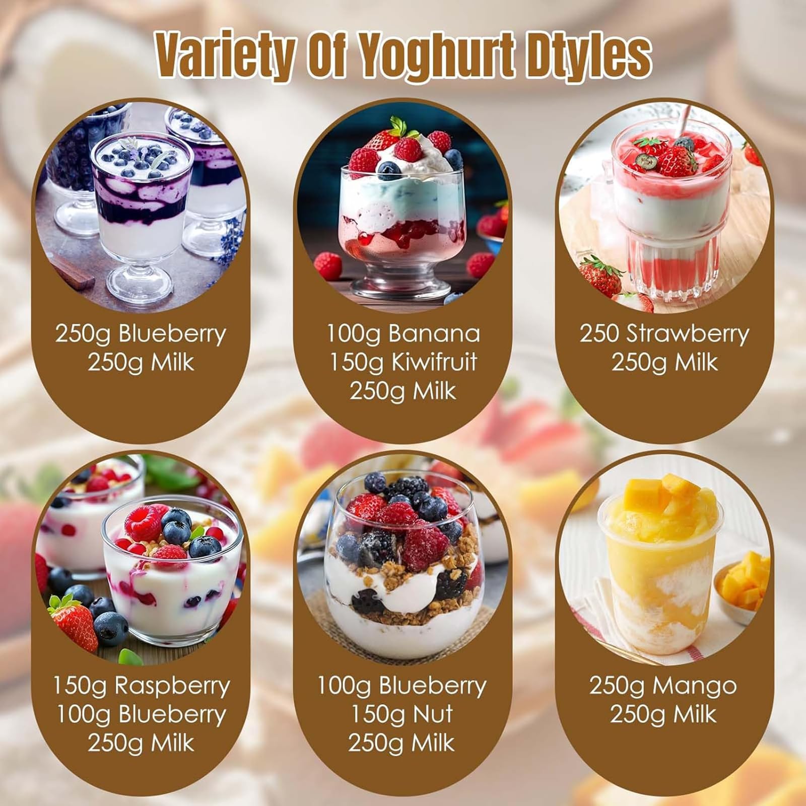 Yaourtière avec 8 pots en verre de 180 ml, 1400 ml