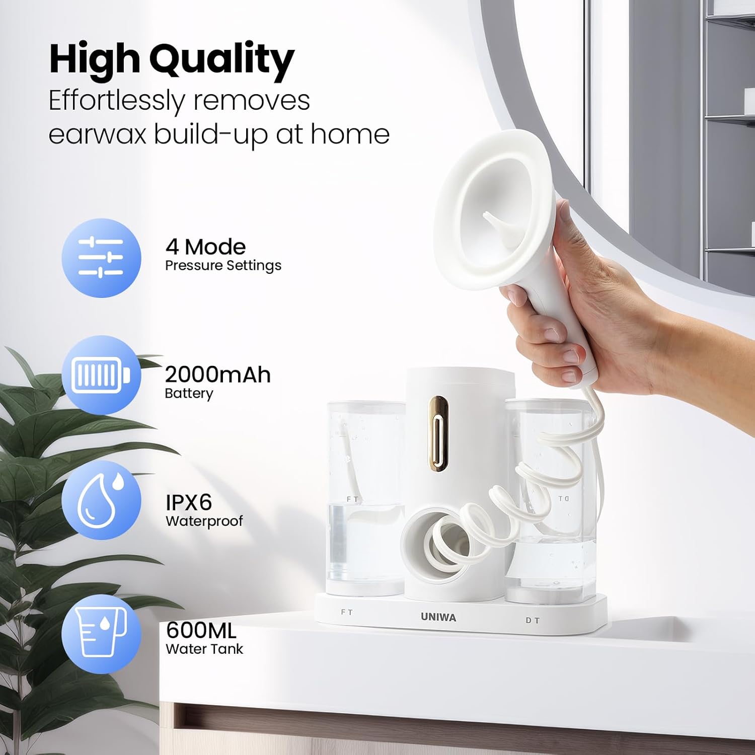 UNIWA Electric Ear Cleaner highlighting features