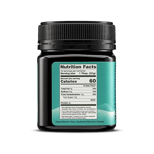 Miniatura 32 de Melora Miel de manuka cruda de Nueva Zelanda UMF 10+ MGO 265+ Tarro de 8.8 onzas Seguro para el cuidado de la piel Alternativa al azúcar