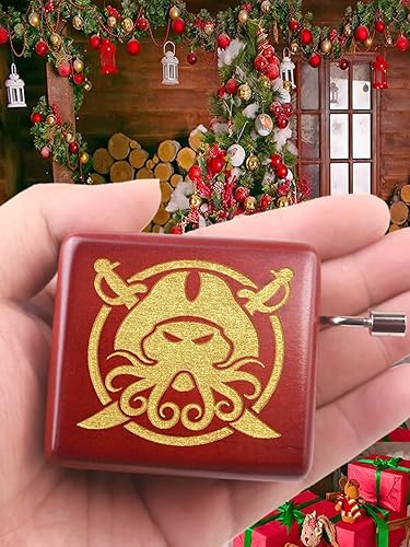 Vista 85 de ROSIKING Wooden Music Box Hand Crank Classic Musical Boxes Christmas Birthday Valentine's Day Gifts Plays Howl's Moving Castle-Merry Go Round of