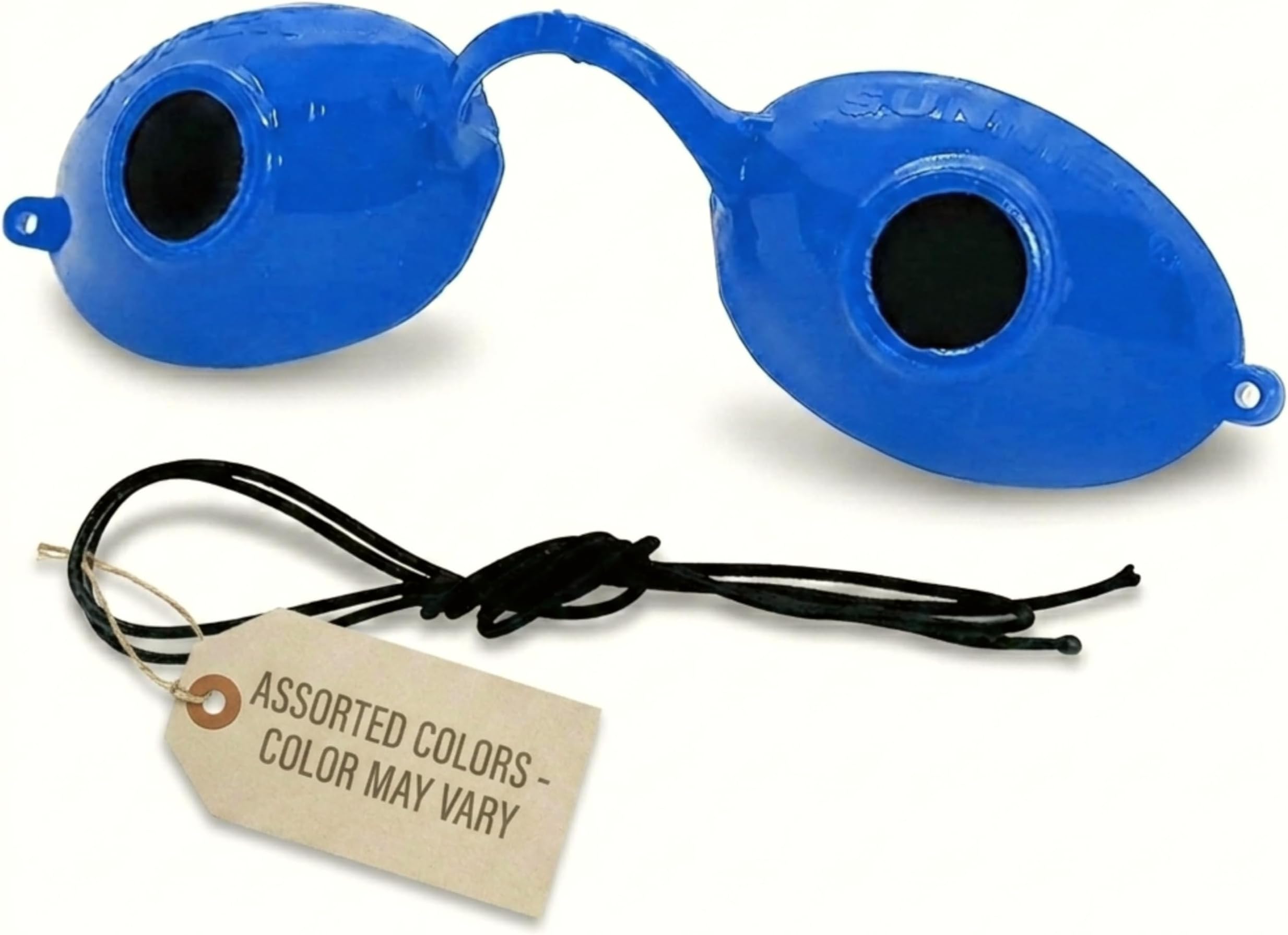 UV Eye Protection FDA Compliant Eyeshields, Tanning Bed Goggles, Red Light Therapy Glasses w/Strap