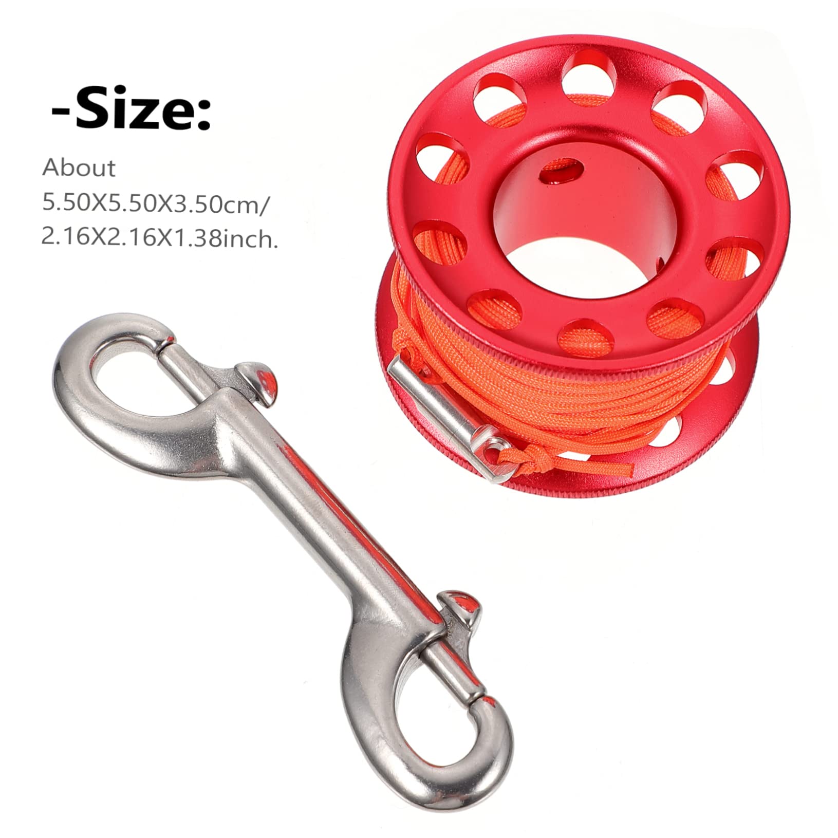 KESYOO 1 Set Diving Spool Reel with Snap Clip Underwater Guide Line Spool Lightweight for Scuba Diving Accessory for Snorkeling and Return