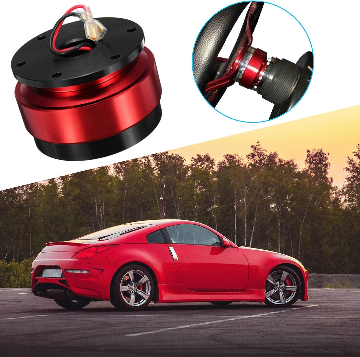Steering Wheel Hub Adapter Quick Release - Universal 6 Hole Steering Wheel Quick Release Hub Adapter Snap Off Boss Kit