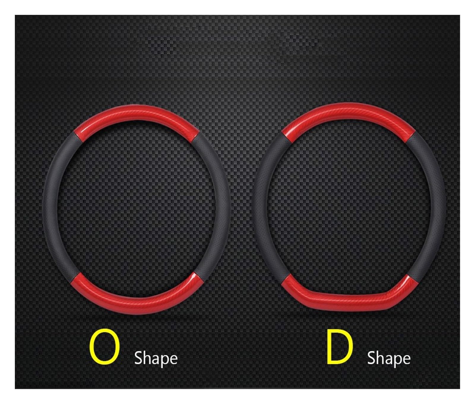 Funda De Volante Cubierta Universal para Volante En Forma De D, para Coche 38CM, Accesorios Interiores(D Shape Black)