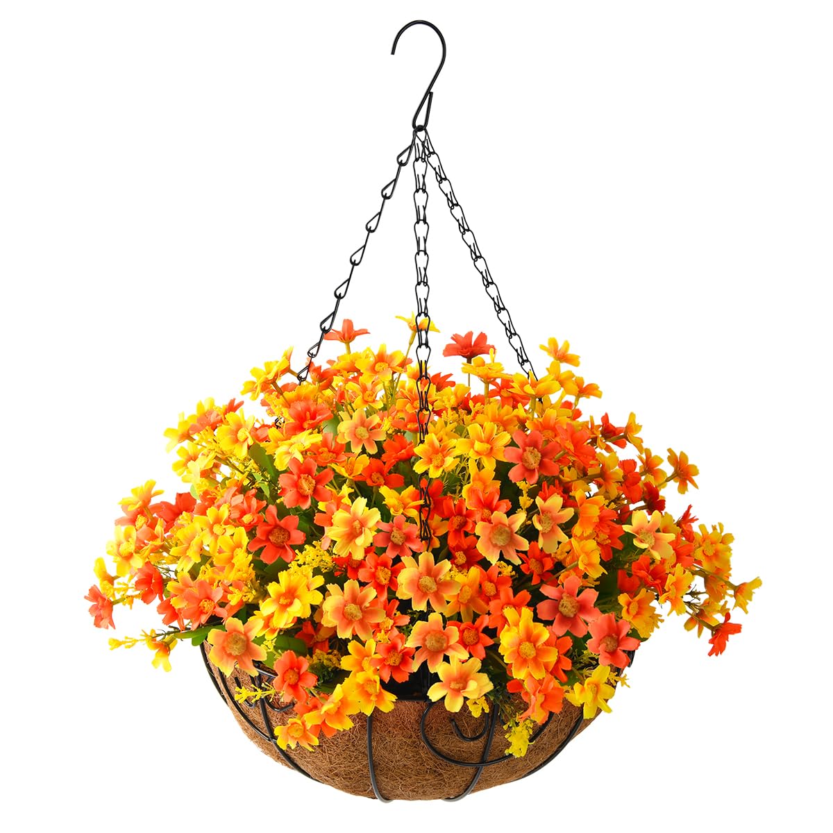 Piante di fiori artificiali - Margherite di colore misto in steccato per decorazioni interne per la casa per matrimoni in ufficio (2 set, margherita