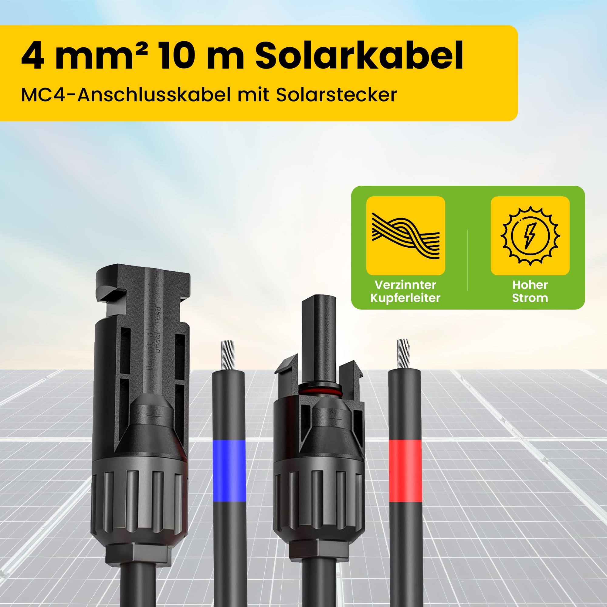 Offgridtec - Set Easy-Connection 1-4mm², cavo solare 10 m e spina MC4 0005-10001