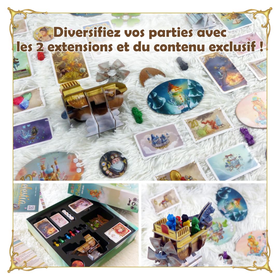 Blam! Celestia Big Box • Kompletna gra podstawowa kolekcjonerska + 2 rozszerzenia + ekskluzywne prezenty! - Rodzinna gra planszowa - Gra planszowa - od 2 do 6 graczy - Od 8 lat - 30 minut