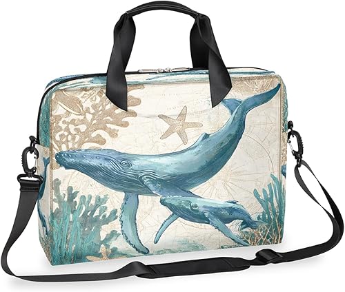 Miniatura 14 de Bonita bolsa de hombro para computadora portátil para mujeres y hombres, bolsa para computadora portátil, funda para laptop, maletín de transporte