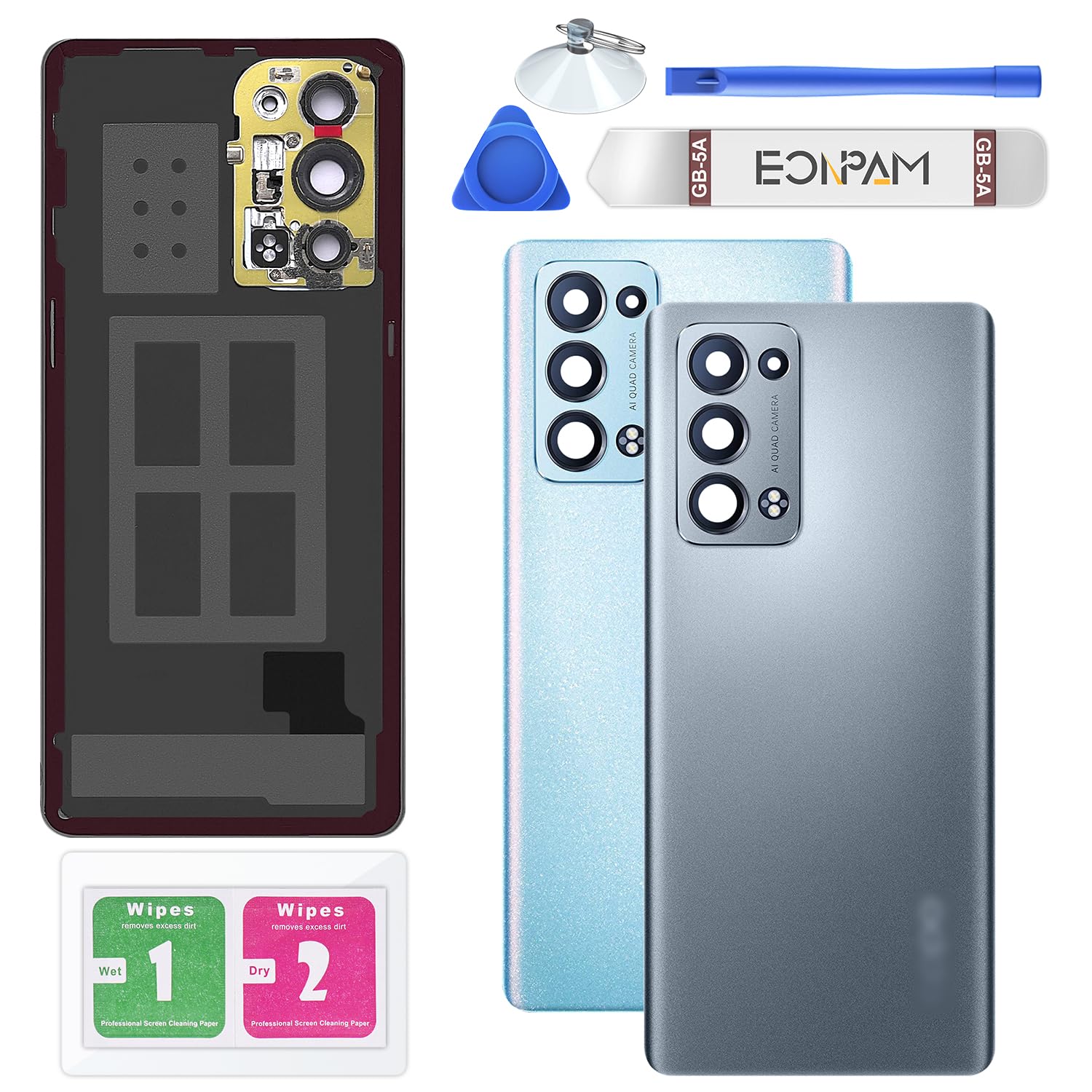 COPRI BATTERIA PER OPPO RENO 10 CPH2531 SCOCCA COPERCHIO CASE POSTERIORE GRAY