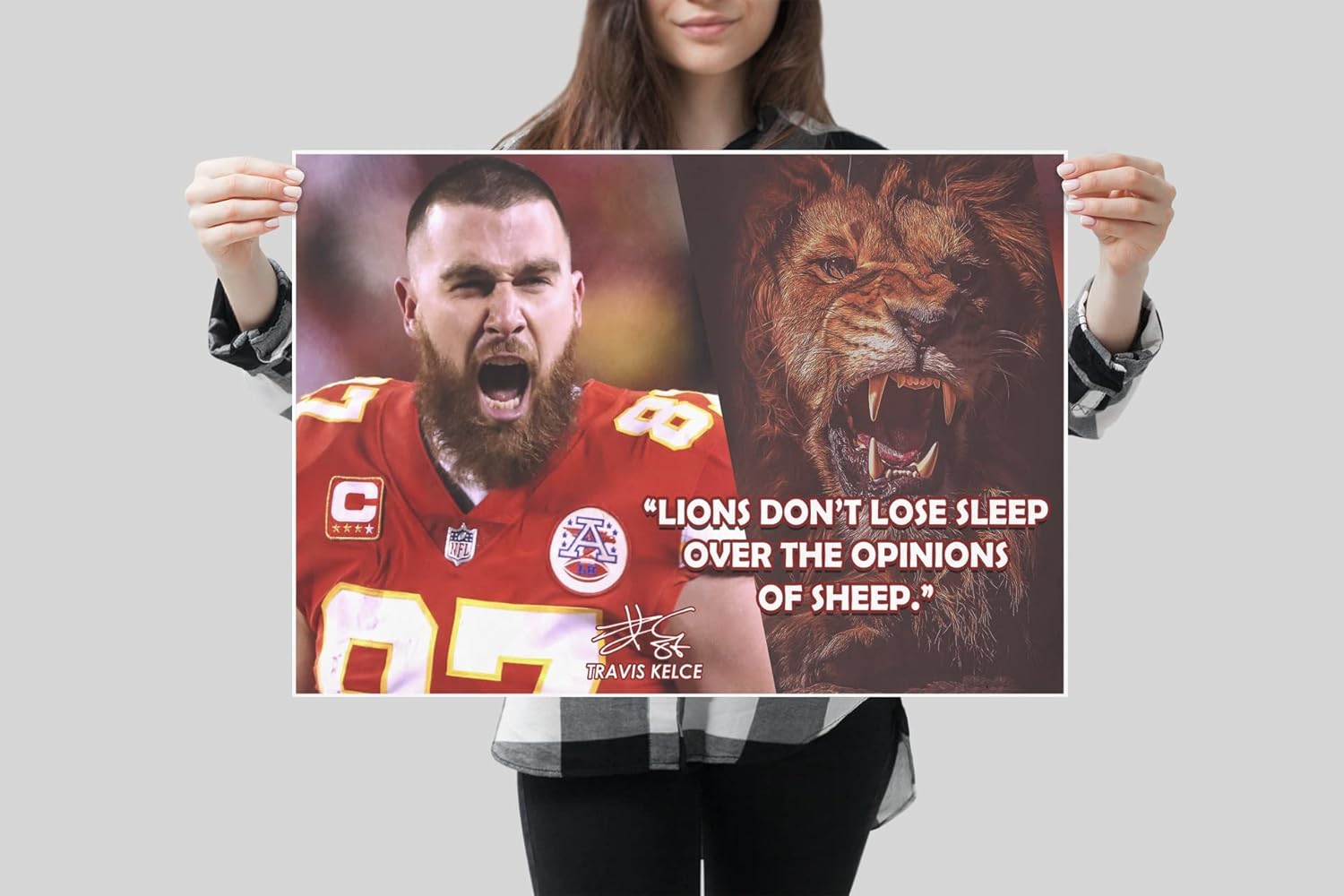 Travis Kelce Poster Motivational Quote Posters Inspirational Football Sports Decor Coaching Wall Art Growth Mindset Teacher Educational Teaching Quotes Autograph Elementary Jersey Kansas City P107 - Image 3