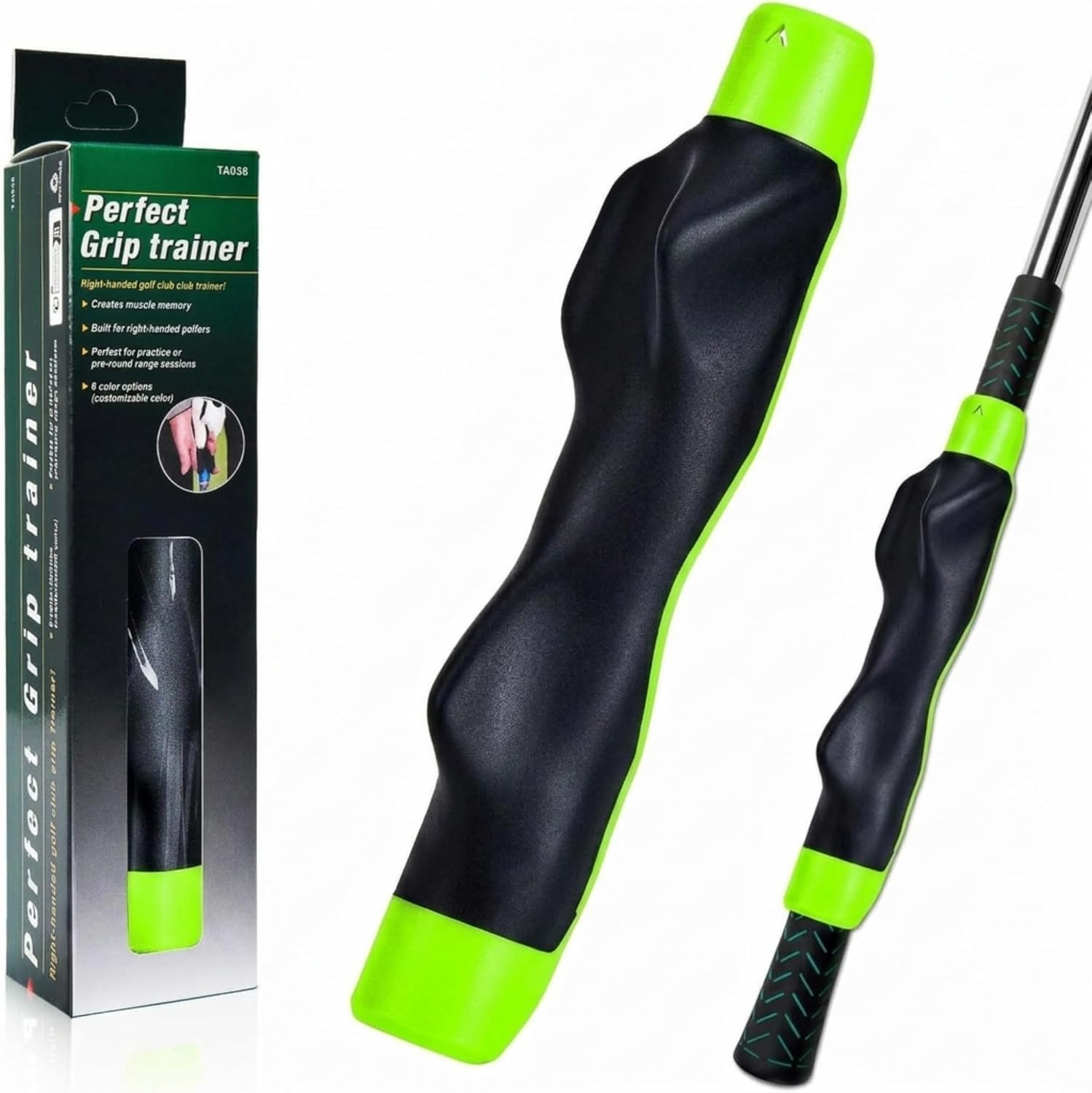 Golf Grip Trainer,Golf Club Grip Right Hand Trainer swing training for Improved Hand Positioning Improve Swing Consistency