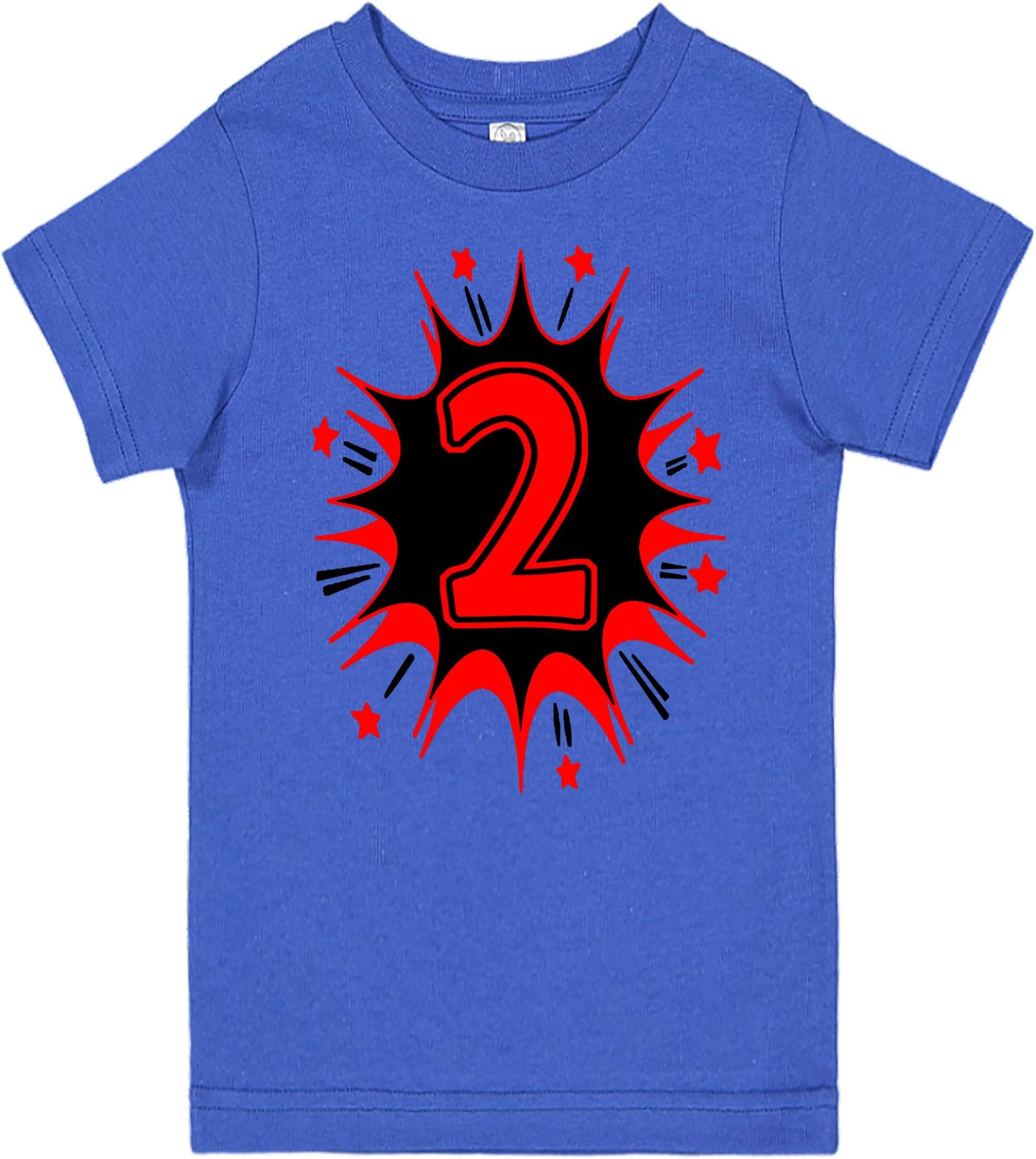 Aiden's CornerHandmade Boy Super Hero 2nd Birthday Tee Shirts - Second Birthday Tshirts